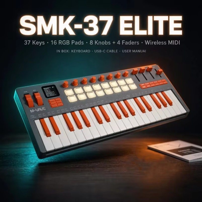 M-VAVE SMK-37 Elite MIDI Keybo - đánh giá và giá Midi Controller Pad
